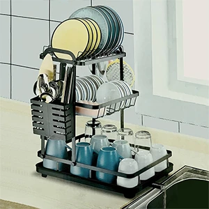 Efficiently Organize and Dry Your Dishes with the 3-Tier Detachable Dish Drying Rack Set