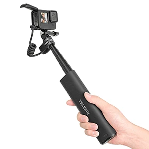 Telesin Rechargeable 0.9m selfie stick for smartphone and action camera