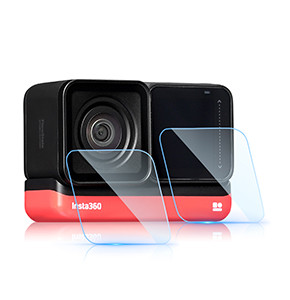 Tempered glass lens and screen film for Insta360 One R 4K Camera (2 pcs per set)