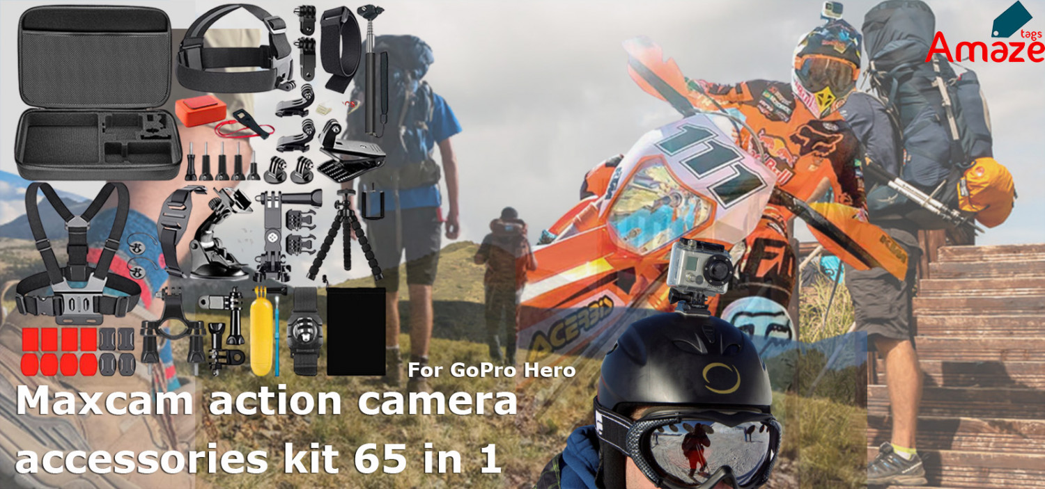 The Complete Adventure Accessory Kit For Your GoPro | Maxcam 65 in 1 Kit For GoPro