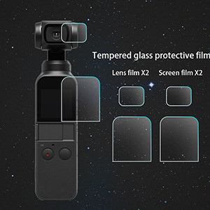 HSU Tempered Glass Screen Protector Cover For Osmo Pocket Lens LCD Screen Protection Film Case Accessory OS-9
