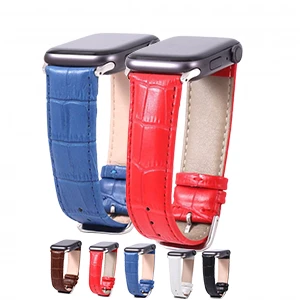 Crocodile leather band for Apple Watch Ultra, Series 9,8, 7, 6, 5, 4, S & SE