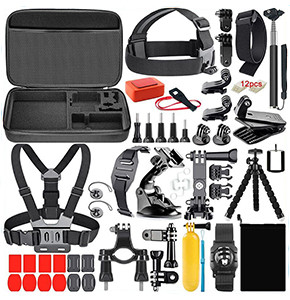 Maxcam action camera accessories kit 65 in 1 compatible for GoPro Hero
