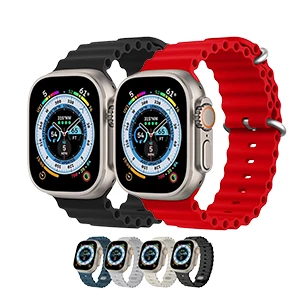 Ocean Wave  Replacement Band for Apple Watch Ultra, 9,8,7, 6, 5, 4, SE, 3