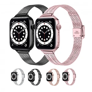 Thin Stainless Steel Metal Slim Bands made for Apple Watch