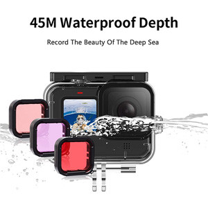 Maxicam Dive Filter 3- Pack with Waterproof Case for Gopro Hero 11,GoPro 10, GoPro 9  Red, Pink, Purple Filters