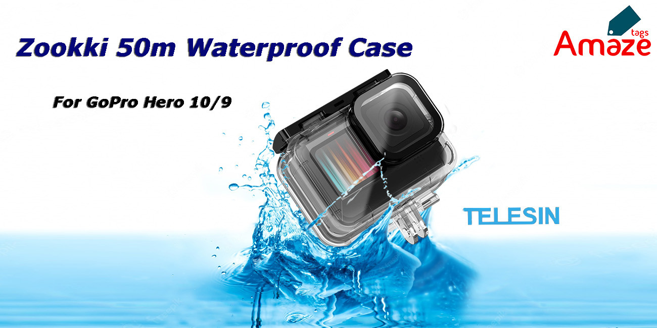 Both in land and water Zookki 50m waterproof case is the perfect protector for GoPro Hero 10/9