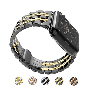 Nssa Premium Solid Stainless Steel Replacement band for Apple Watch Ultra, 9,8,7, 6, 5, 4, SE, 3,