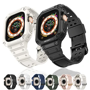 Apple Watch Defender Shockproof Case Band for Series 9,8,7,6,4&3